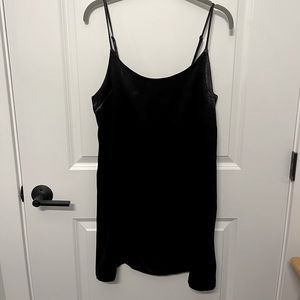 UO Silky black slip dress